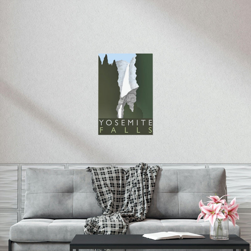 Yosemite Falls Minimalist Print, Poster, Printify, Back to School, Home & Living, Indoor, Matte, Paper, Posters, Valentine&