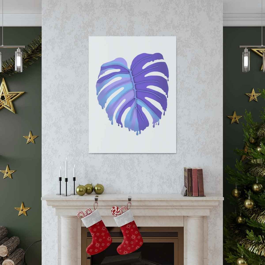 Purple Monstera Canvas - Modern Canvas Art Print | Botanical Wall Decor