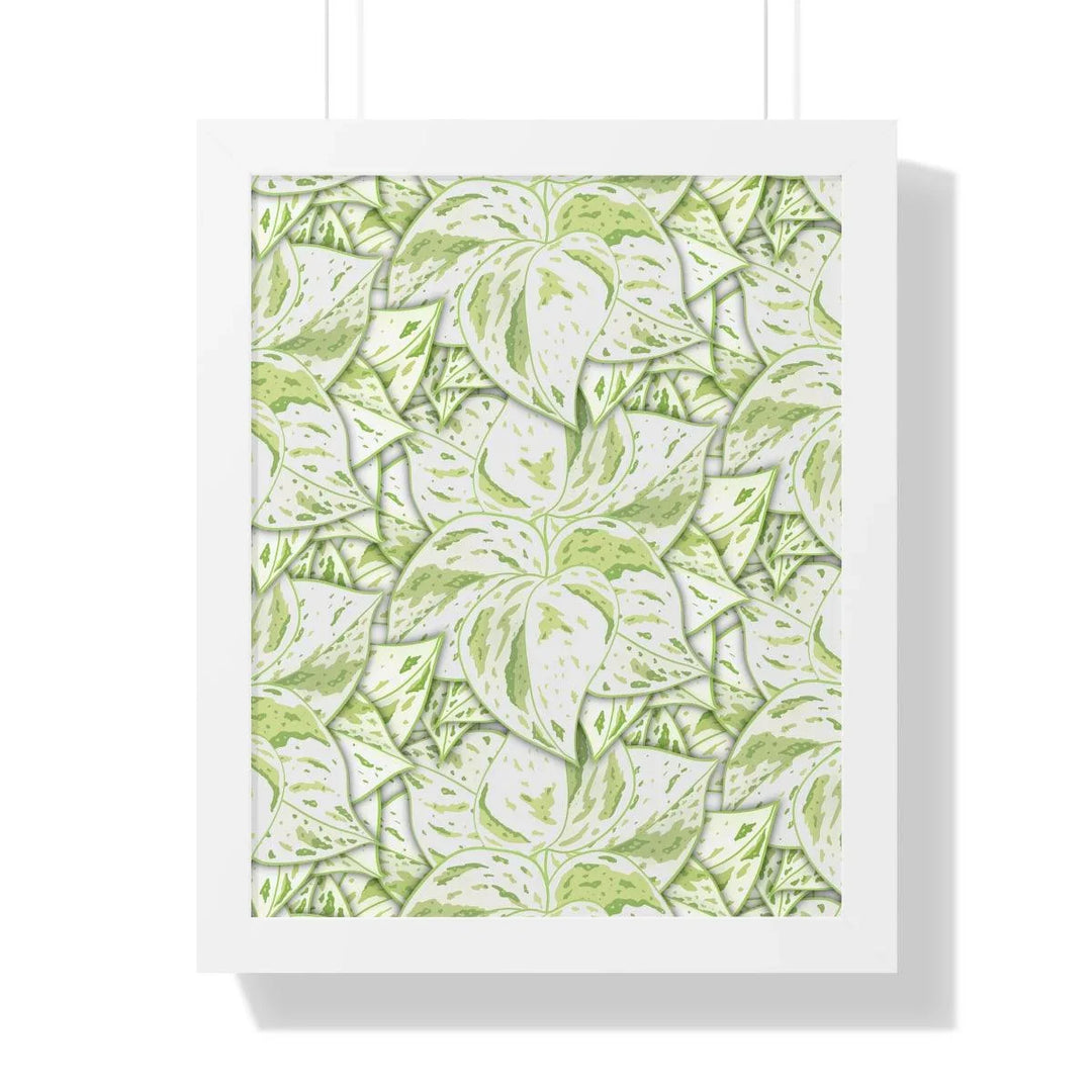 Snow Queen Pothos Framed Print, Poster, Laura Christine Photography & Design, Framed, Home & Living, Indoor, Paper, Posters, Laura Christine Photography & Design, laurachristinedesign.com