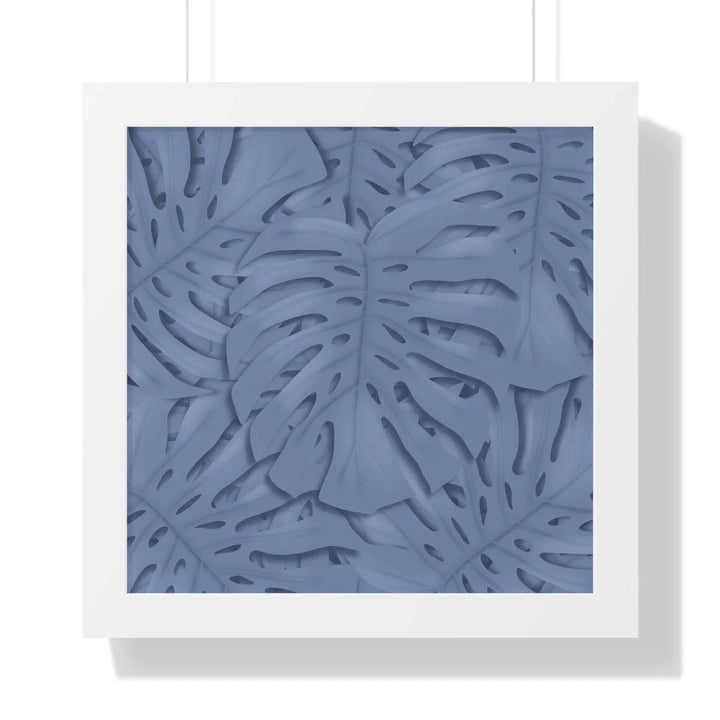 Slate Blue Monstera Framed Print, Poster, Laura Christine Photography & Design, Framed, Home & Living, Indoor, Paper, Posters, Laura Christine Photography & Design, laurachristinedesign.com