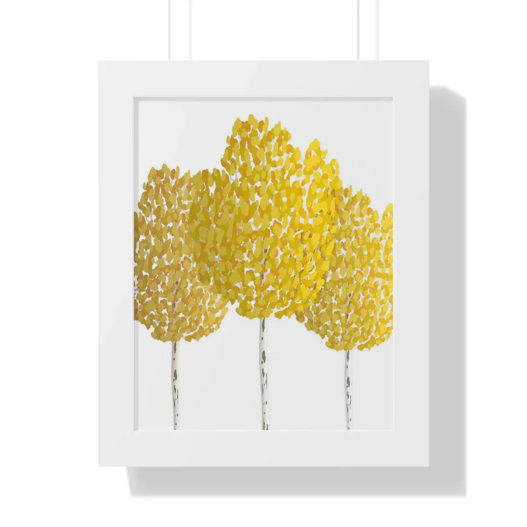 Fall Aspen Framed Print – Matte Finish Print With Acrylic Cover Frame
