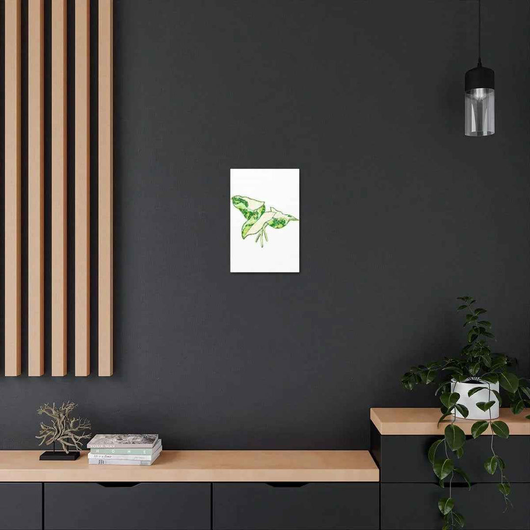 Marble Syngonium Canvas - Botanical Canvas Art Print | Durable Cotton Matte Finish
