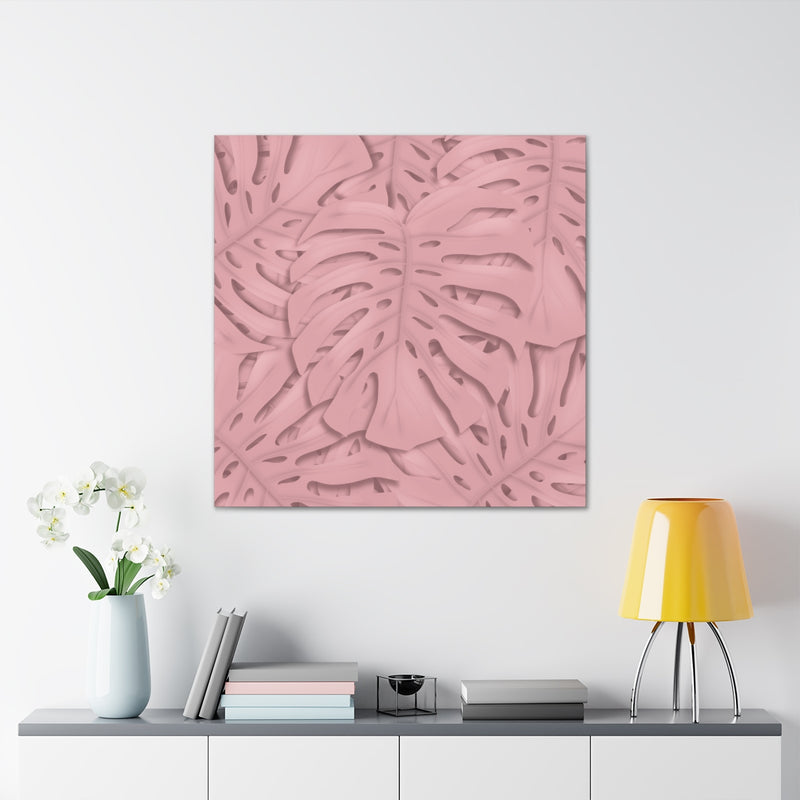 Soft Pink Monstera Canvas