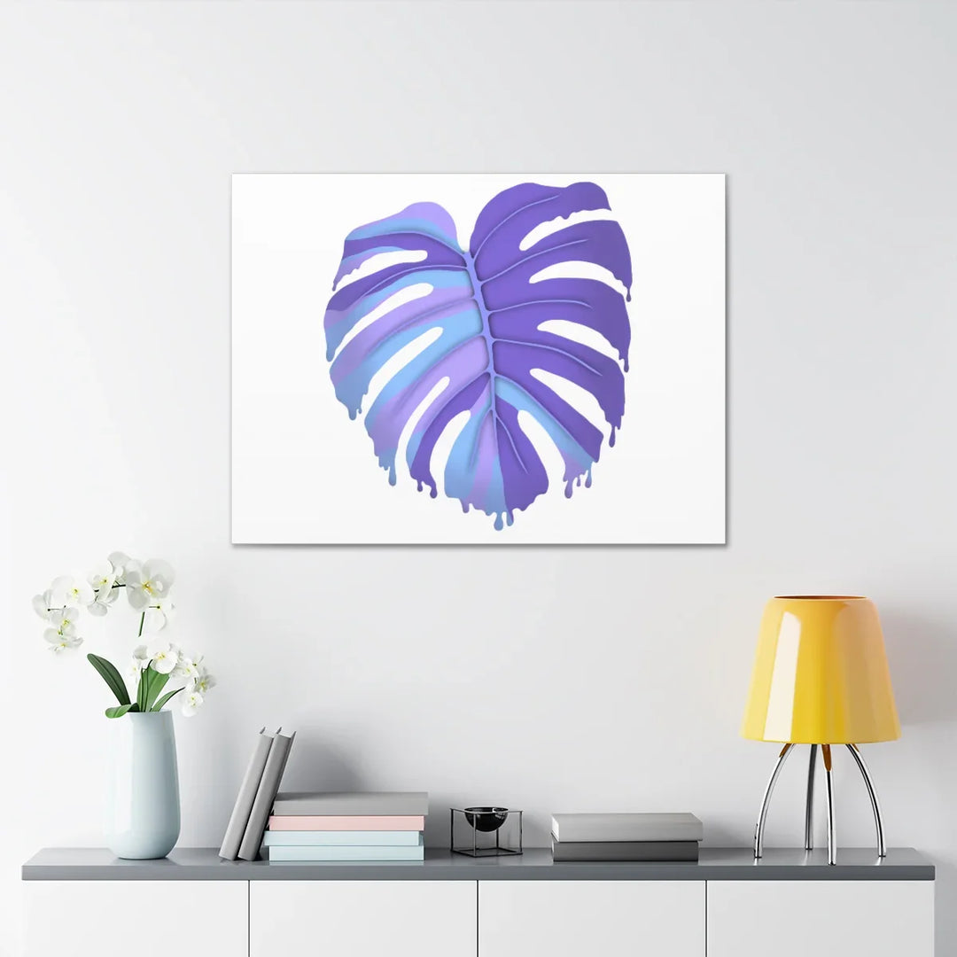 Purple Monstera Canvas - Modern Canvas Art Print | Botanical Wall Decor - Laura Christine Photography & Design