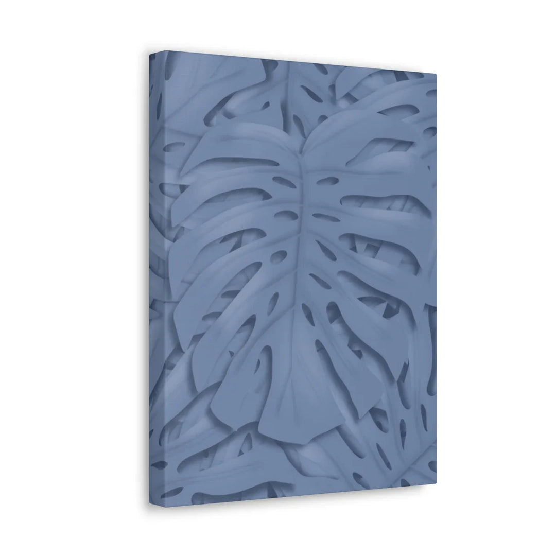 Monstera Canvas Art – Blue Monstera Print | Durable Matte Canvas Art Print