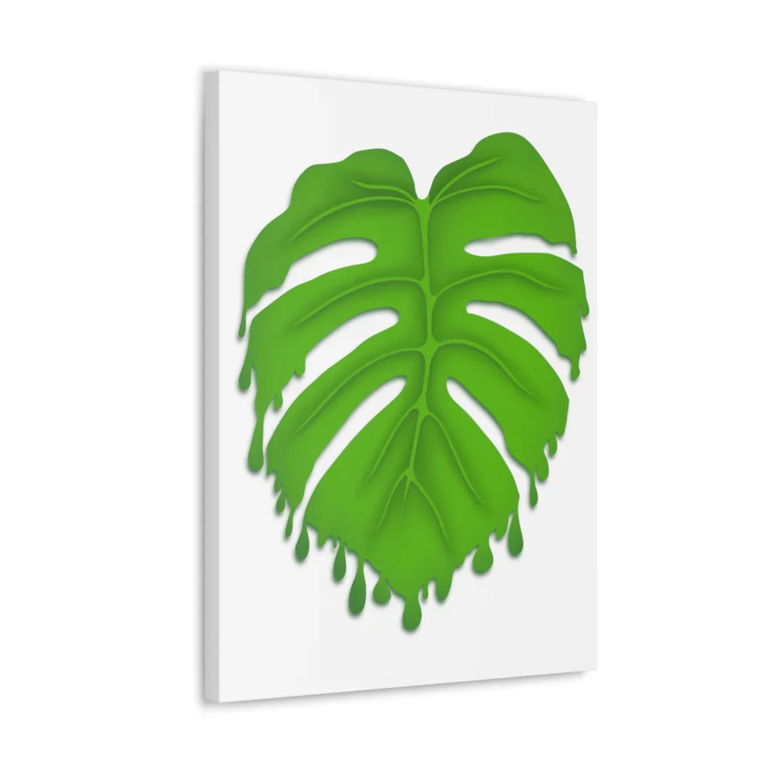 Melting Monstera Canvas | Large Botanical Canvas Art Print With Matte Finish