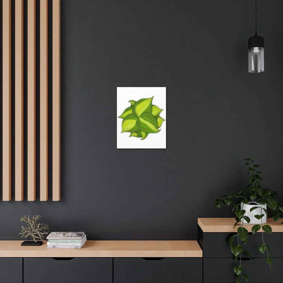 Philodendron Brasil Canvas - Botanical Canvas Art Print With Matte Finish & Durable Hanging