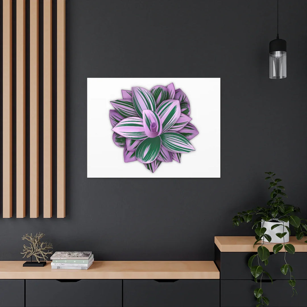 Tradescantia Nanouk Canvas – Botanical Canvas Art Print | Matte Finish Wall Decor - Laura Christine Photography & Design