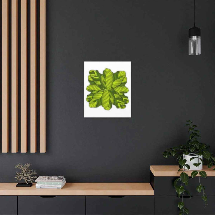 Calathea Yellow Fusion Canvas – Botanical Canvas Print With Unique Leaf Pattern Art