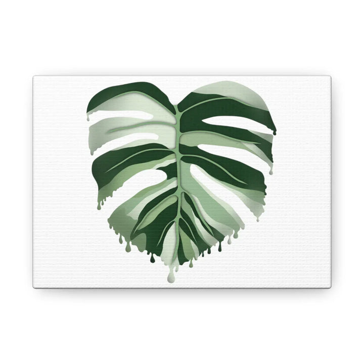 Melting Monstera Albo Canvas | Large Botanical Canvas Art Print With Matte Finish - Laura Christine Photography & Design