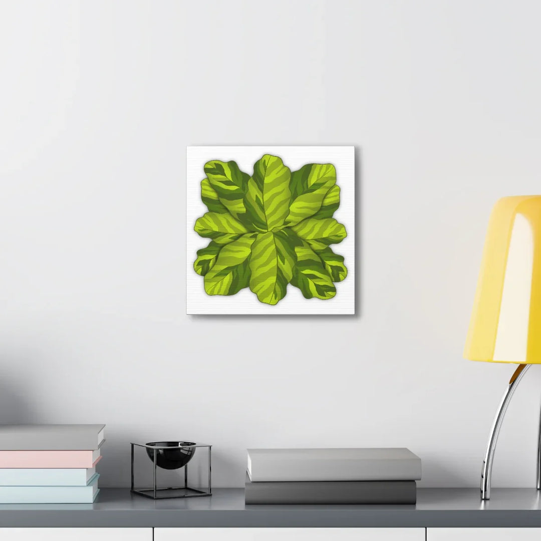 Calathea Yellow Fusion Canvas – Botanical Canvas Print With Unique Leaf Pattern Art - Laura Christine Photography & Design