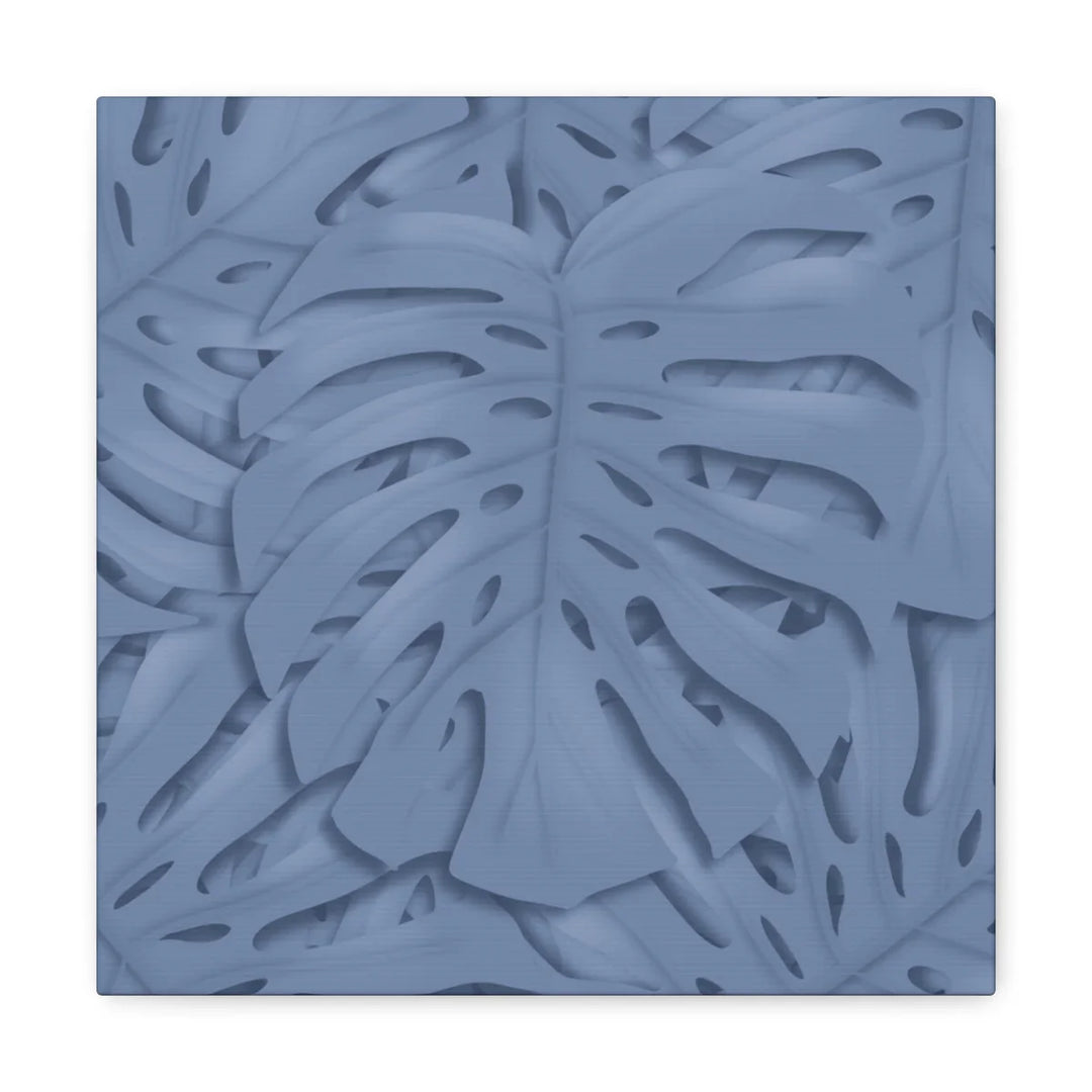 Monstera Canvas Art – Blue Monstera Print | Durable Matte Canvas Art Print