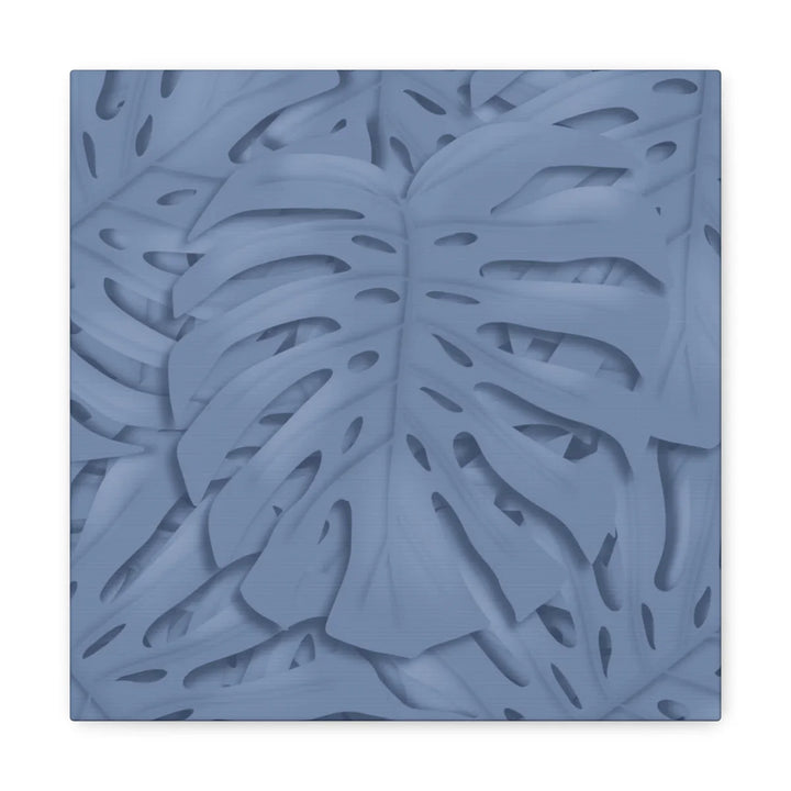 Monstera Canvas Art – Blue Monstera Print | Durable Matte Canvas Art Print