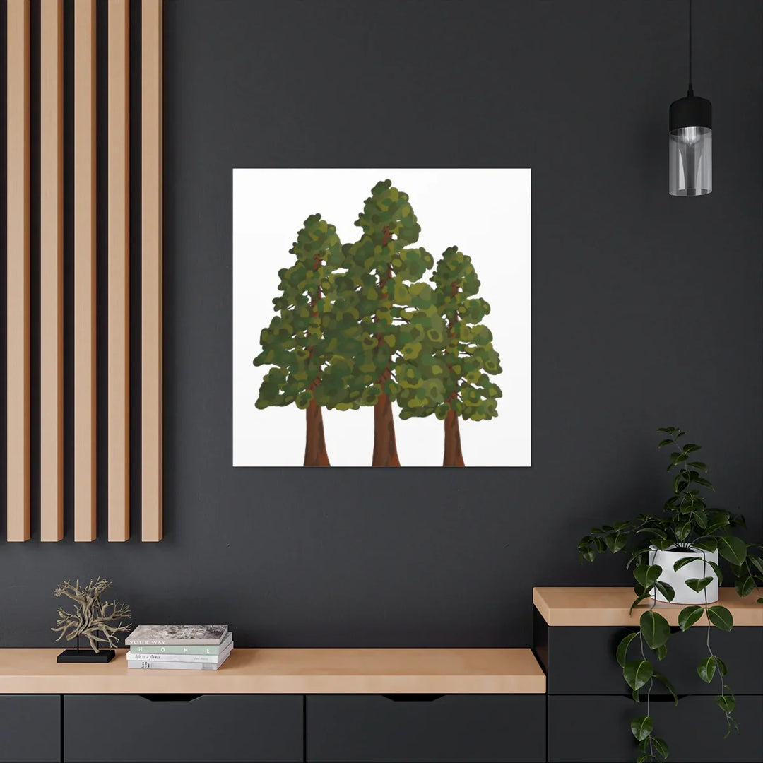 Coastal Redwoods Canvas - Stretched Cotton Canvas Art Print | Matte Finish Wall Hanging Artwork