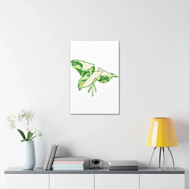 Marble Syngonium Canvas - Botanical Canvas Art Print | Durable Cotton Matte Finish - Laura Christine Photography & Design