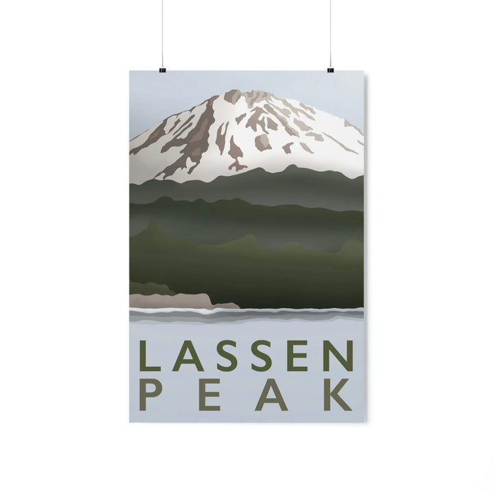 Lassen Peak Minimalist Print, Poster, Printify, Back to School, Home & Living, Indoor, Matte, Paper, Posters, Valentine's Day promotion, Laura Christine Photography & Design, laurachristinedesign.com