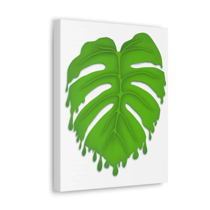 Melting Monstera Canvas | Large Botanical Canvas Art Print With Matte Finish