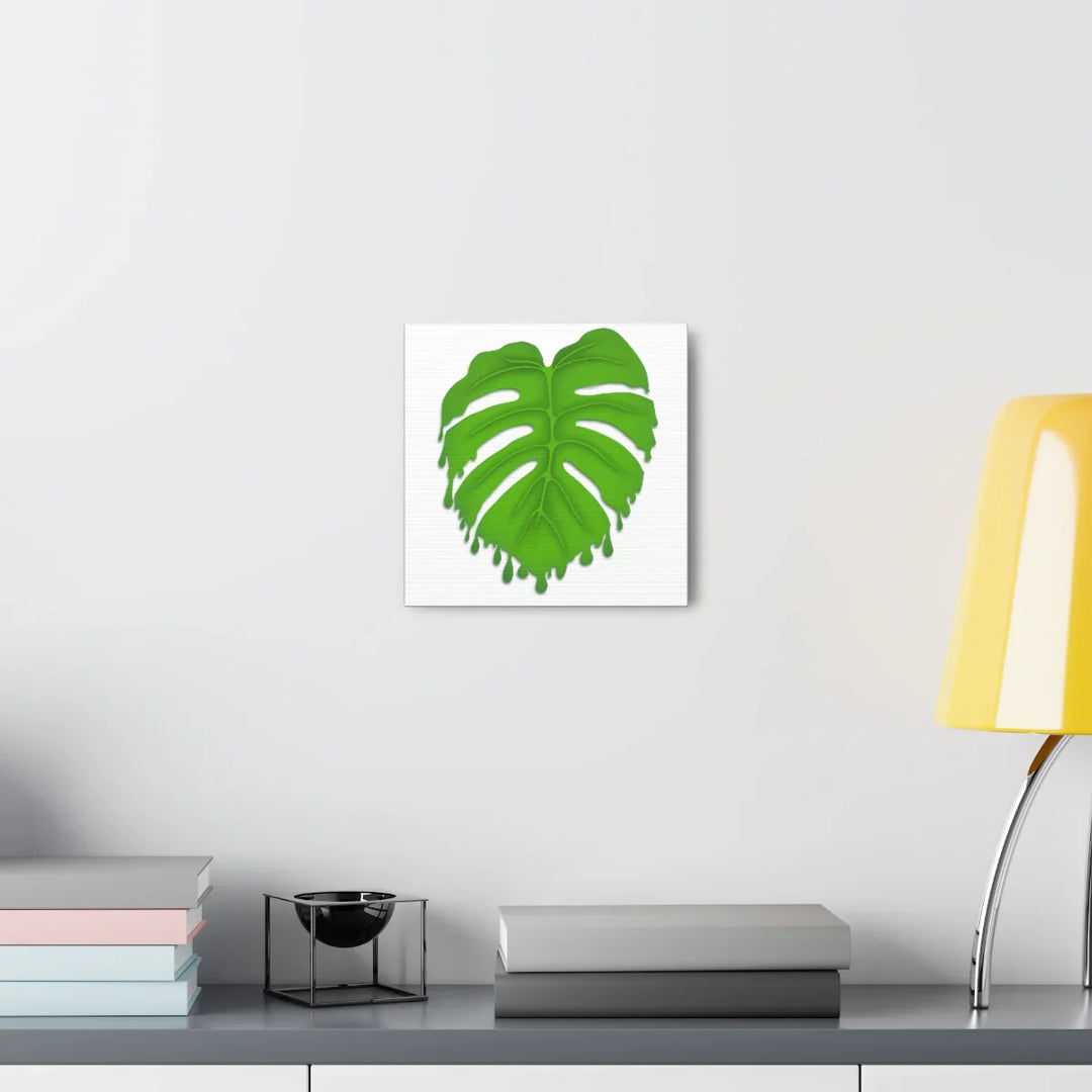 Melting Monstera Canvas | Large Botanical Canvas Art Print With Matte Finish