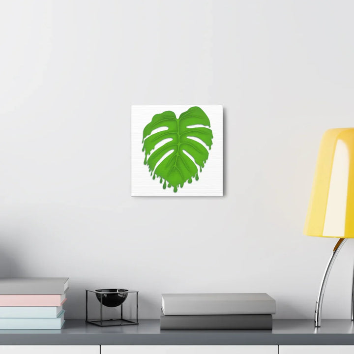 Melting Monstera Canvas | Large Botanical Canvas Art Print With Matte Finish