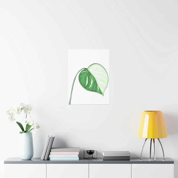 Monstera Albo Print – Large Tropical Leaf Poster | Museum Grade Paper Artwork Unframed
