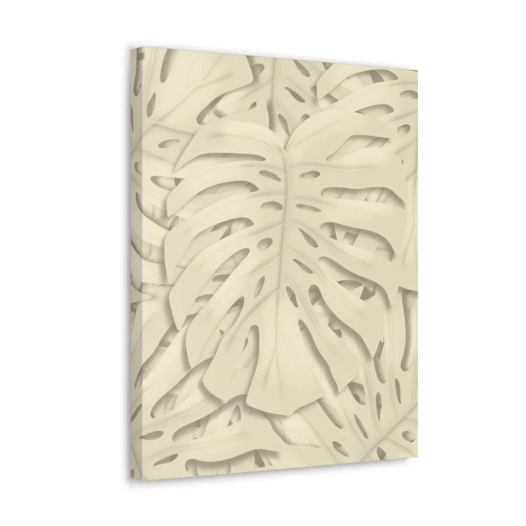 Soft Beige Monstera Canvas, Canvas, Laura Christine Photography & Design, Art & Wall Decor, Canvas, Hanging Hardware, Home & Living, Indoor, Laura Christine Photography & Design, laurachristinedesign.com