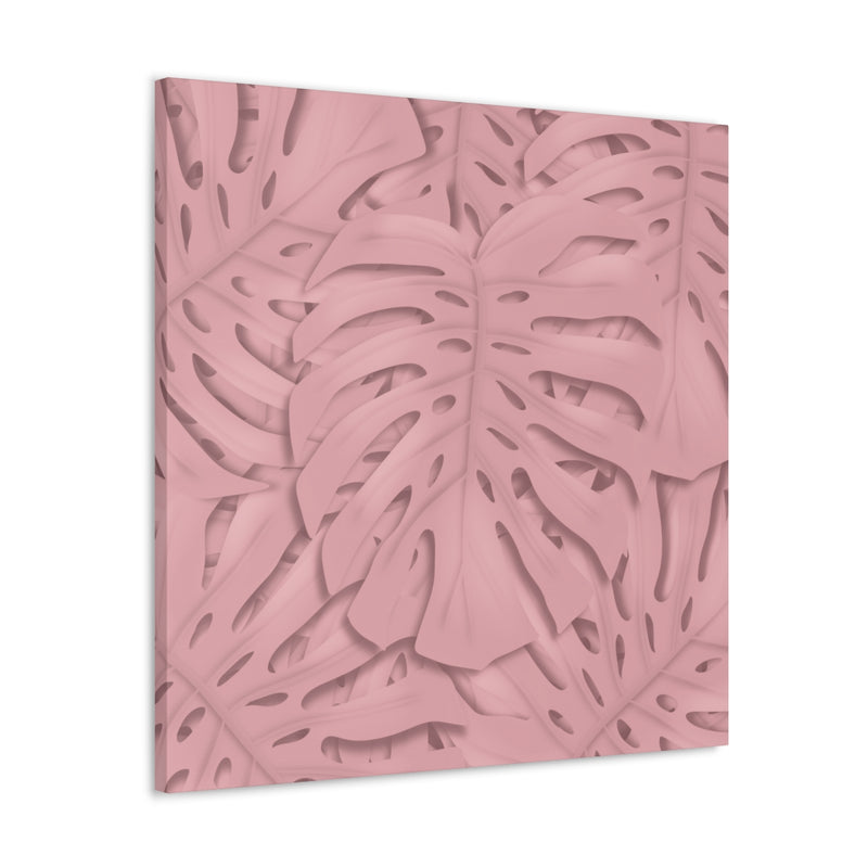 Soft Pink Monstera Canvas