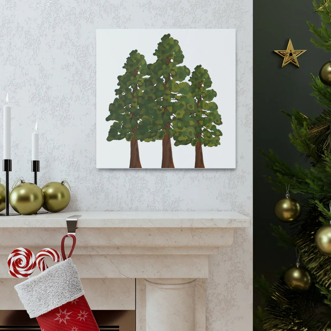 Coastal Redwoods Canvas - Stretched Cotton Canvas Art Print | Matte Finish Wall Hanging Artwork