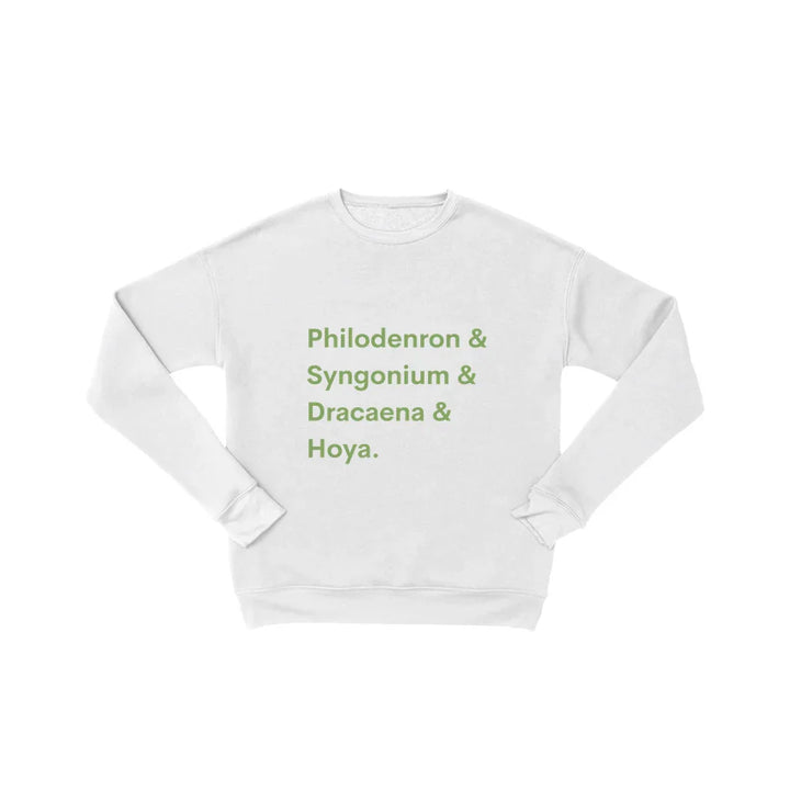 House Plant Sweatshirt – Cozy Cotton Fleece, Botanical Green Thumb Apparel