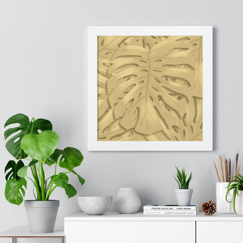 Golden Monstera Framed Print, Poster, Laura Christine Photography & Design, Framed, Home & Living, Indoor, Paper, Posters, Laura Christine Photography & Design, laurachristinedesign.com