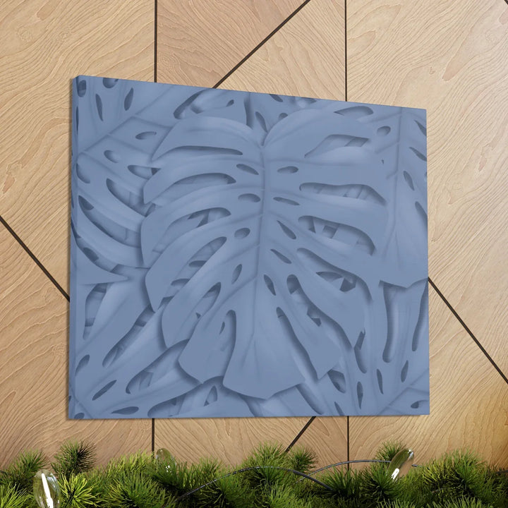Monstera Canvas Art – Blue Monstera Print | Durable Matte Canvas Art Print