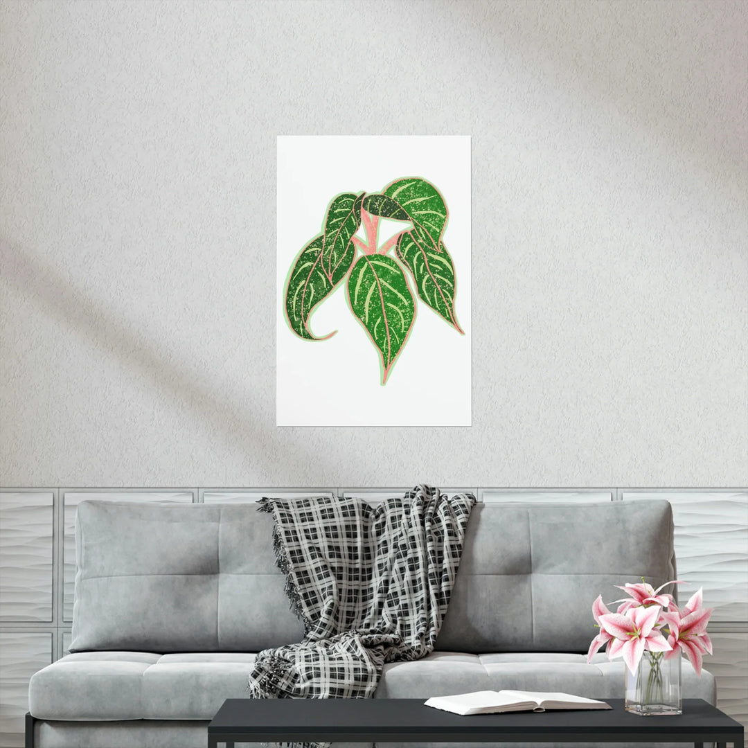 Aglaonema Art Print – Sparkling Sarah Botanical Wall Art | Museum Grade Paper Unframed