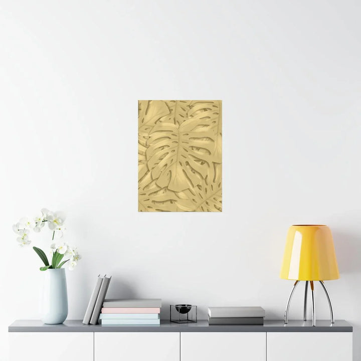 Golden Monstera Pattern Print, Poster, Laura Christine Photography & Design, Back to School, Home & Living, Indoor, Matte, Paper, Posters, Valentine's Day promotion, Laura Christine Photography & Design, laurachristinedesign.com
