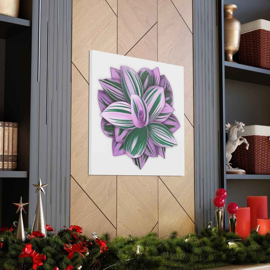 Tradescantia Nanouk Canvas – Botanical Canvas Art Print | Matte Finish Wall Decor