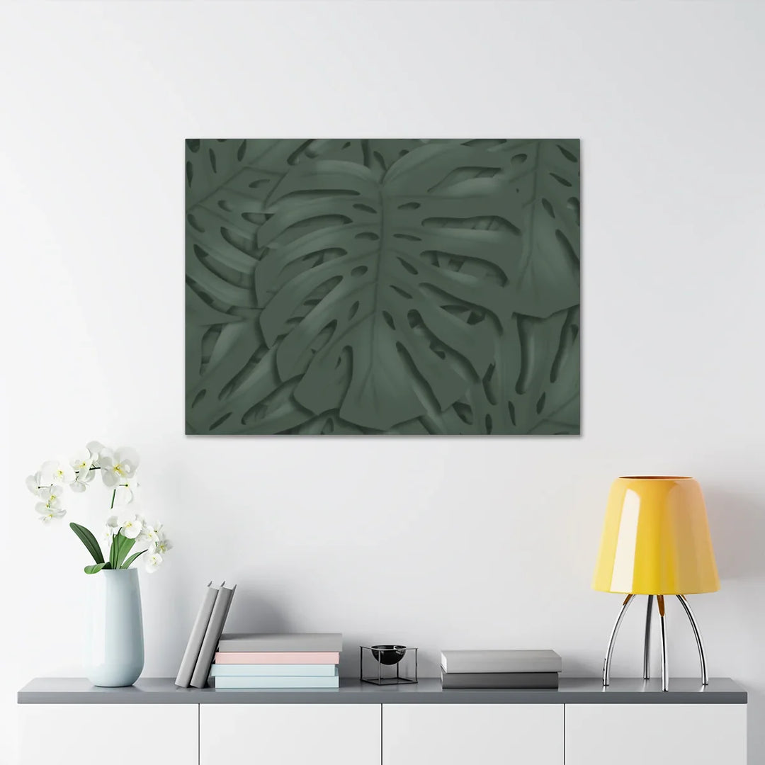 Monstera Canvas Art | Tropical Leaf Canvas Art Print - Matte Finish & Durable Cotton