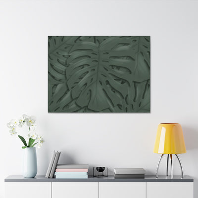 Deep Green Monstera Canvas