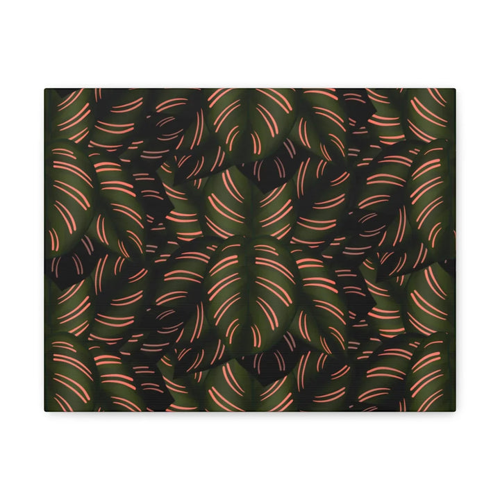 Calathea Pinstripe Canvas – Botanical Canvas Art Print | Matte Finish Wall Decor